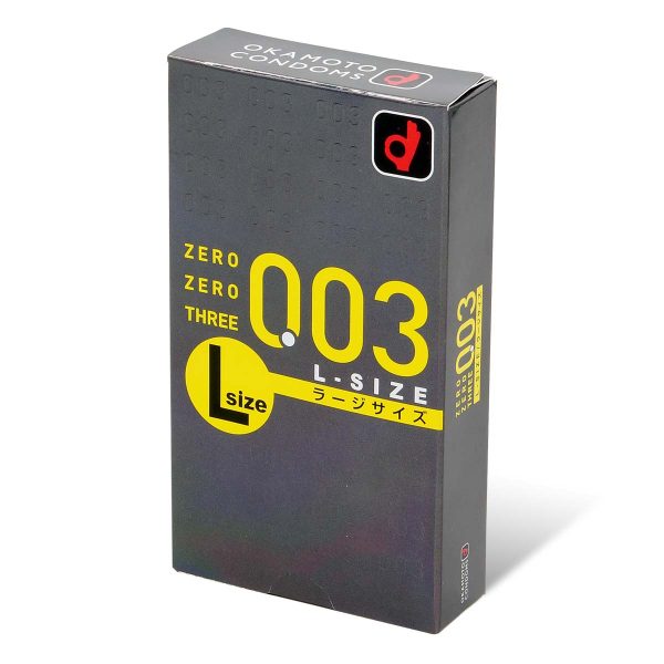 Okamoto 岡本。零零三 0.03 大碼 (日本版) 58mm 10 片裝 乳膠安全套